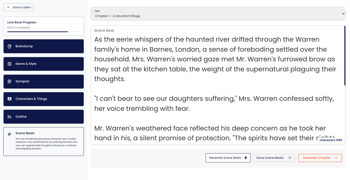 Manuscripts.ai - Generate Scene Beats